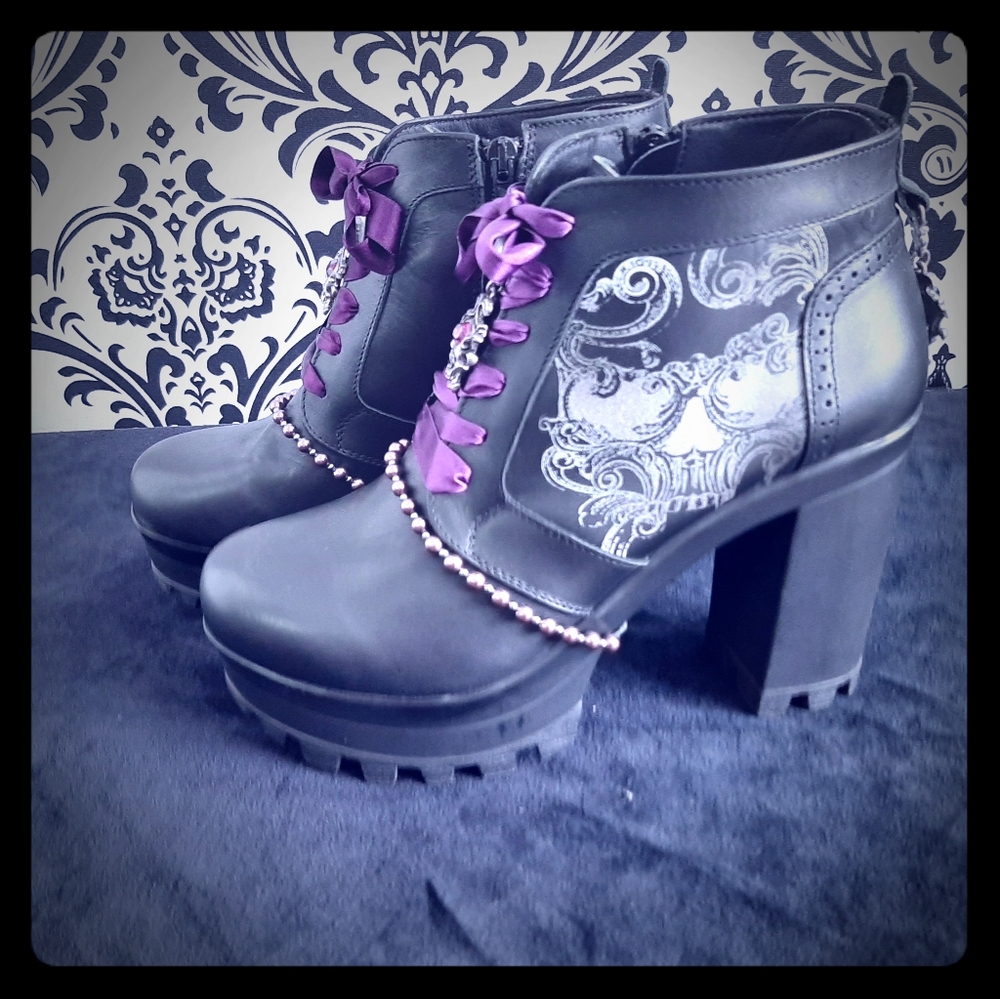 Alchemy England Steelground Heeled Ankle Boots